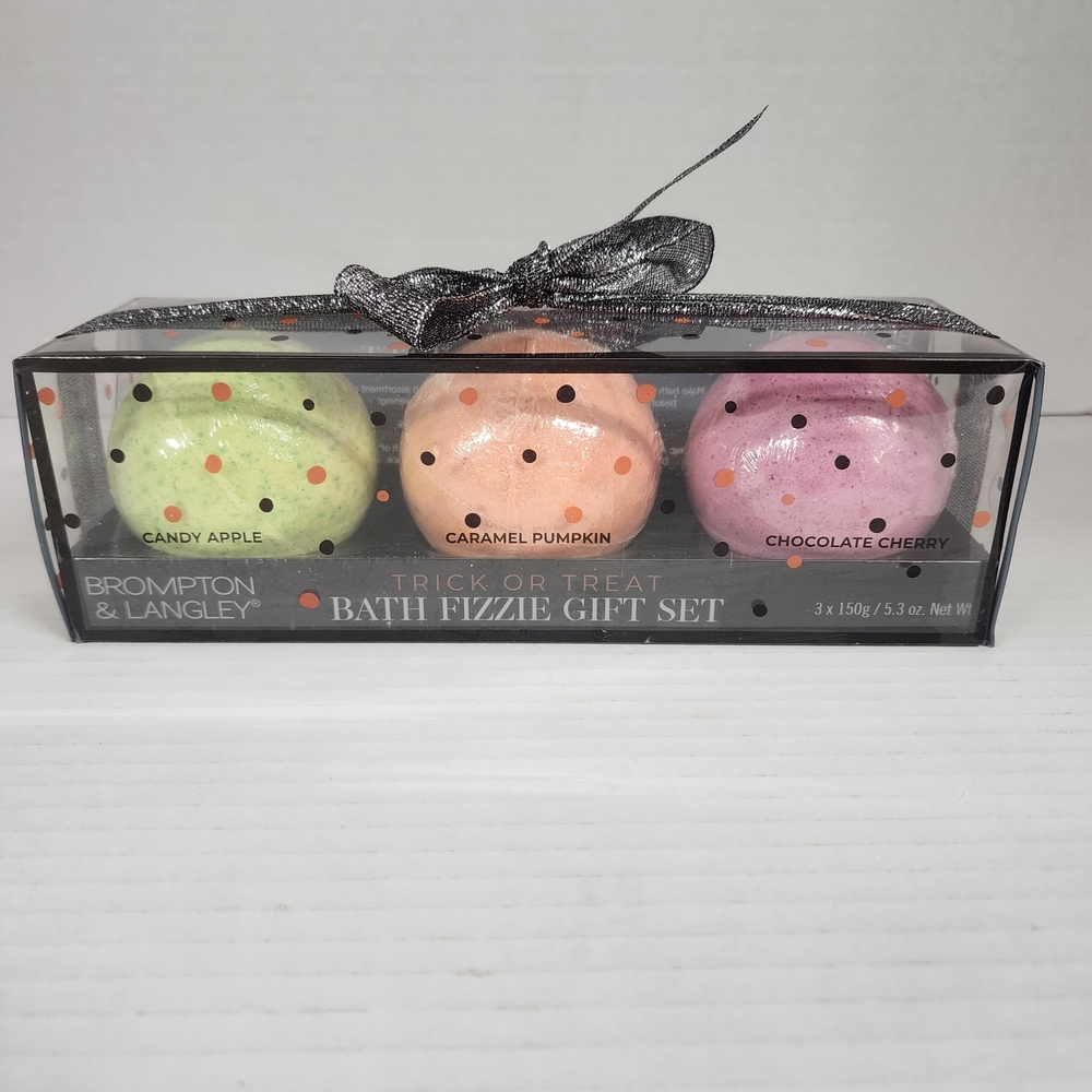 Trick or Treat Fall Halloween Bath Bomb Fizzies Set Scented-Green Orange Purple